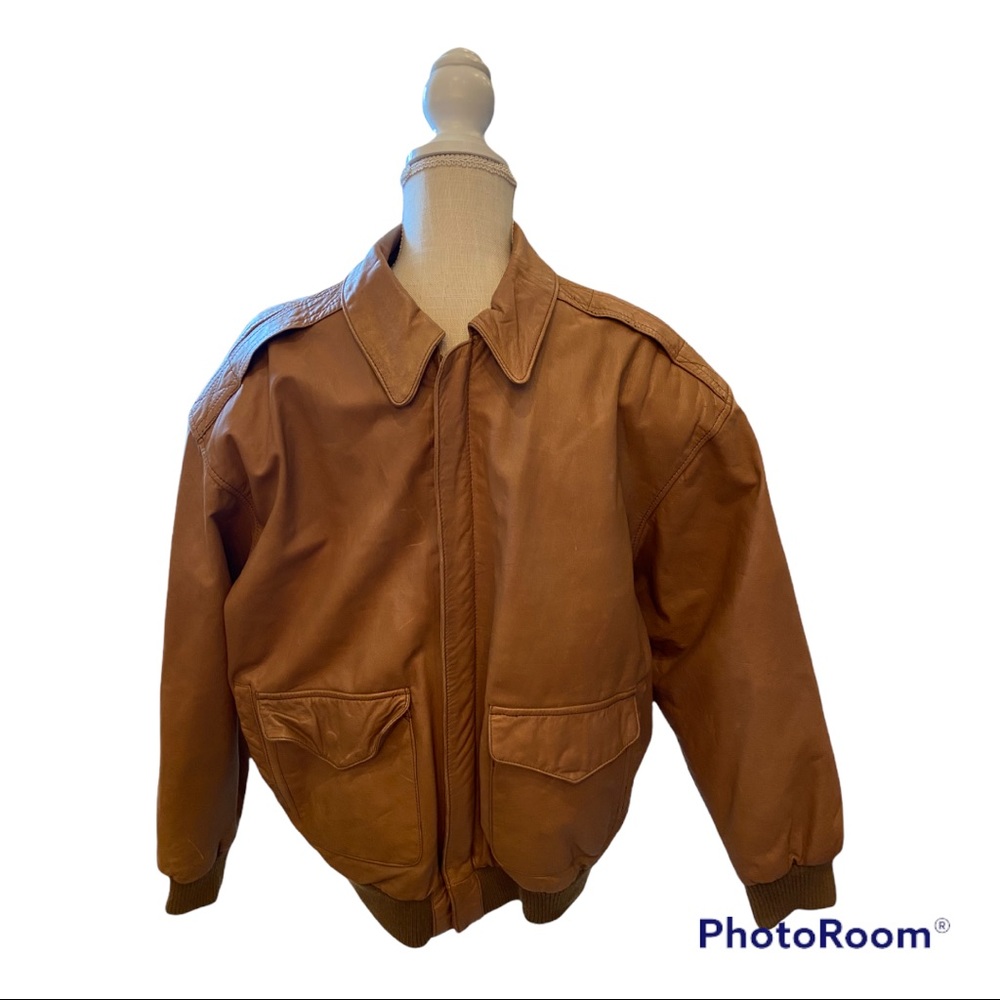 Men’s large Pelle vintage leather jacket